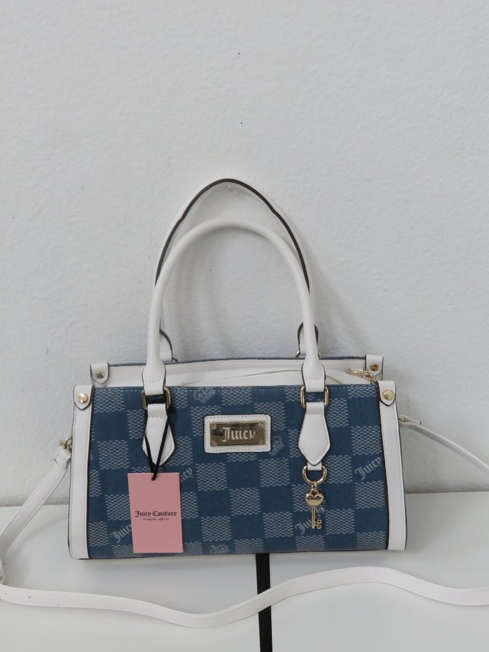 Juicy Couture Miss Independent Med Wash Denim Tote & crossbody Bag
